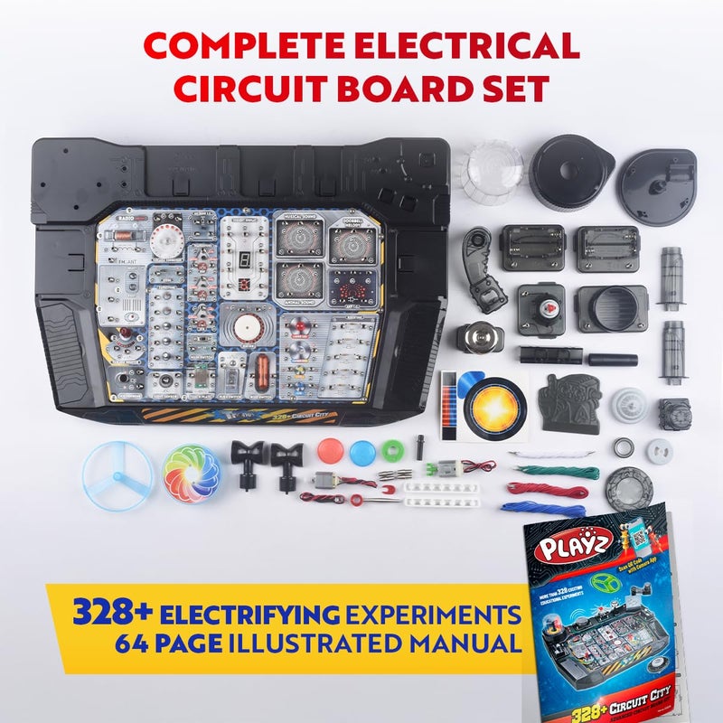 Playz Advanced Electrical Circuit Board Engineering Kit for Kids with 328+ STEM Projects on Electricity, Voltage, Currents, Resistance, & Magnetic Science | Gift for Children Age 8-13+ - Image 3